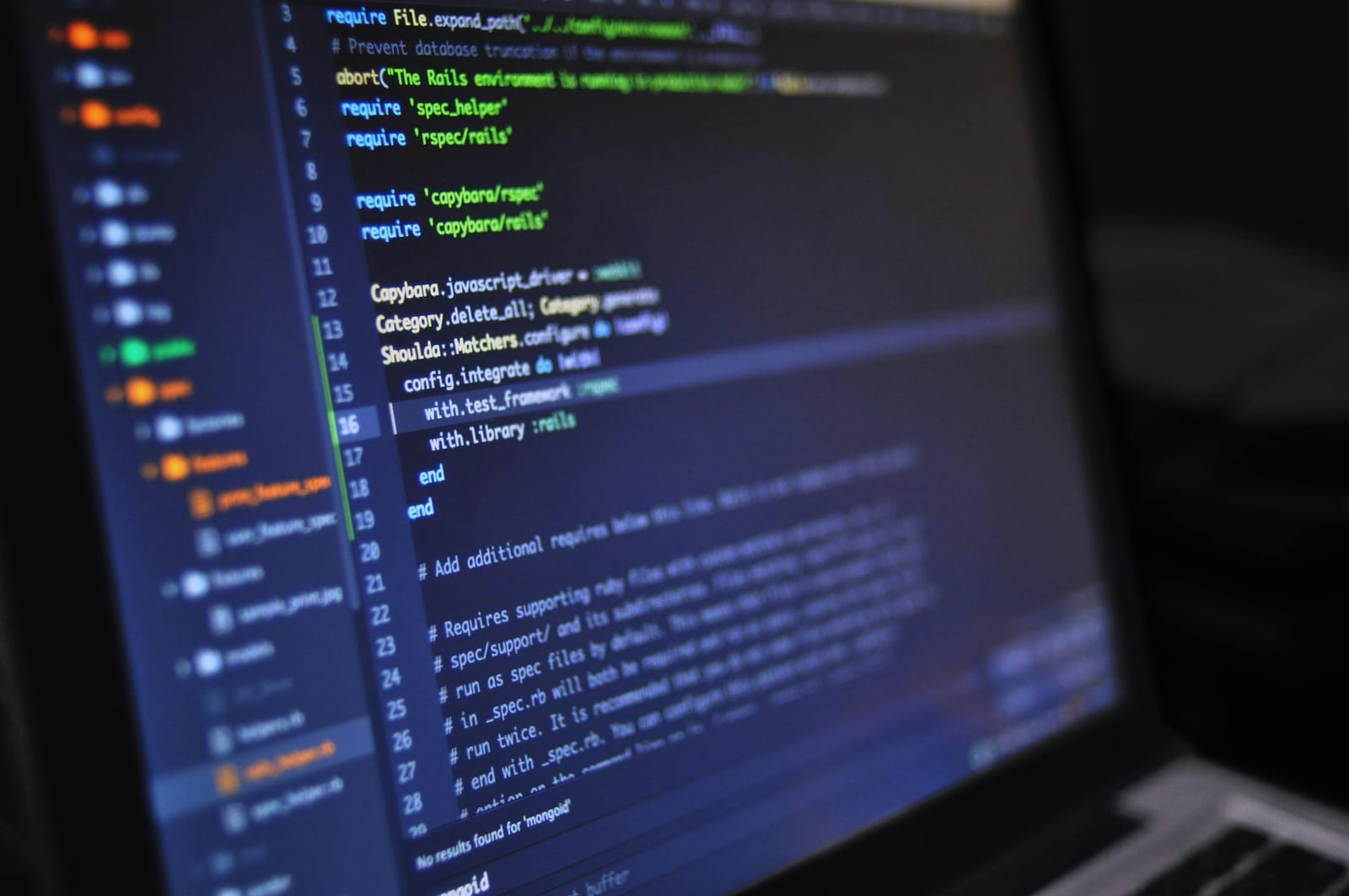 Developer working on code